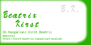 beatrix kirst business card